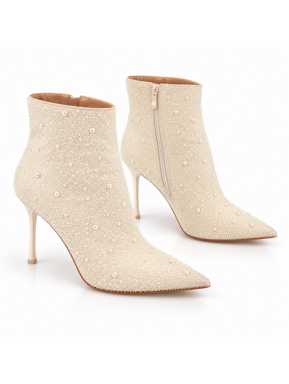 INC International Concepts Rakima2F Pearl Embellished Stiletto Ankle Boots 9.5M